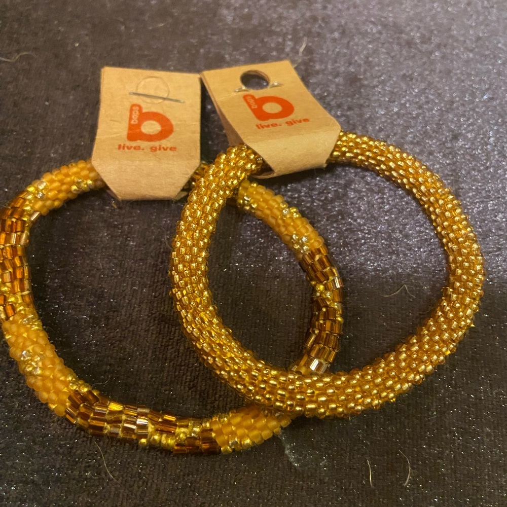 Bops brand beaded bracelets from Nepal.
